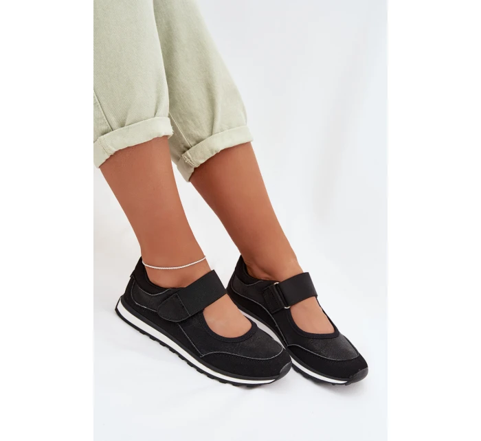 Sportovní dámské polobotky na suchý zip Černé Aveliette