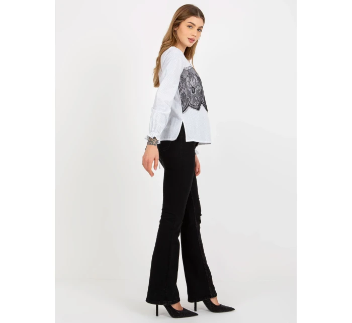 Blúzka LK BZ 506877 3.36P biela a čierna Blúzka LK BZ 506877 3.36P biela a čierna