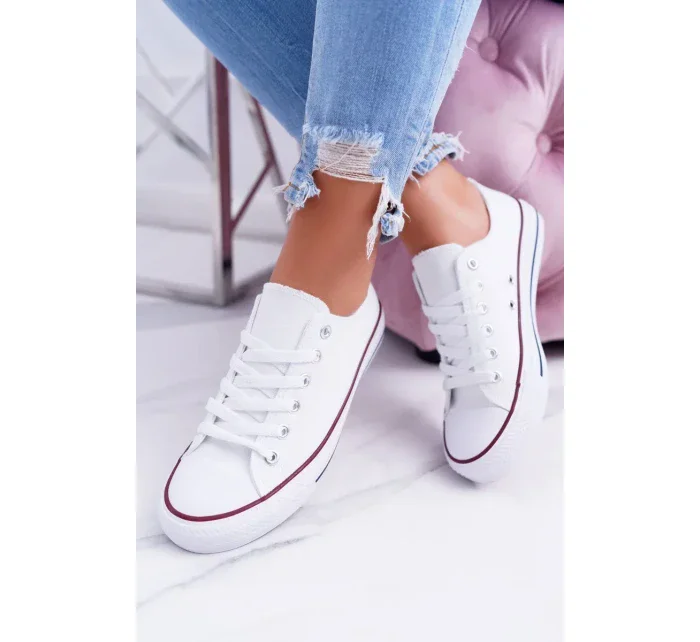 Klasické dámske biele tenisky Omerta