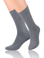 Hladké pánske ponožky s jemným vzorom 056