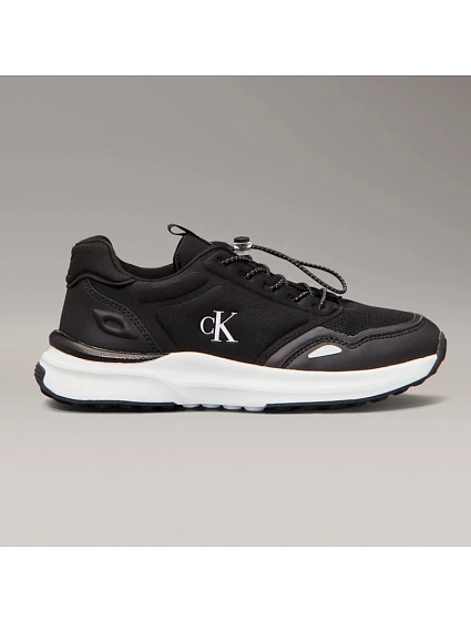 Calvin Klein dámske tenisky V3X9-83010-1464999 BLACK LOW CUT LACE-UP SNEAKERS
