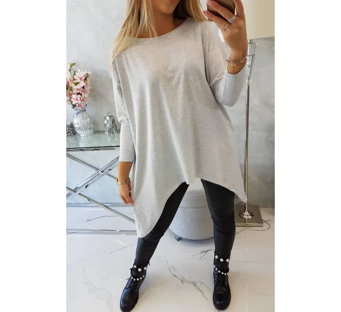 Oversize blúzka svetlo šedá