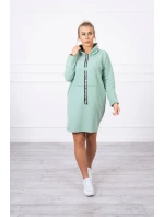 Šaty s kravatou tmavo mätové Šaty s kravatou tmavo mätové