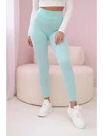 Pruhované legíny mätová