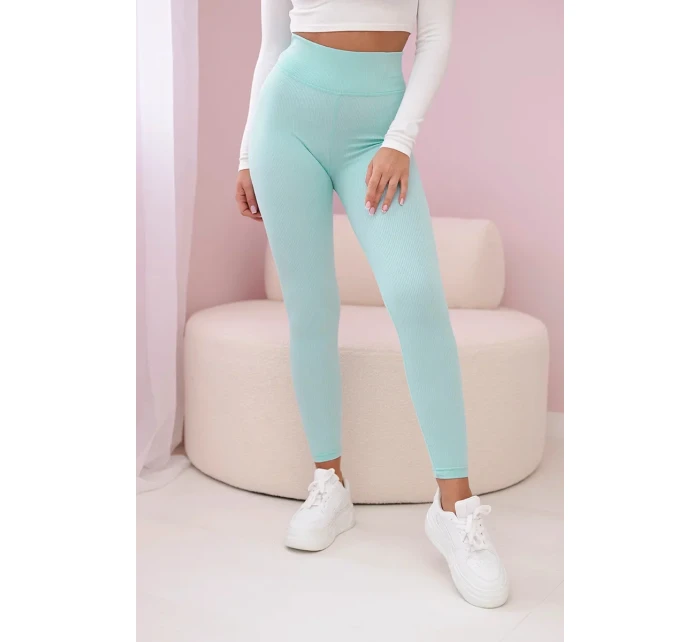 Pruhované legíny mätová