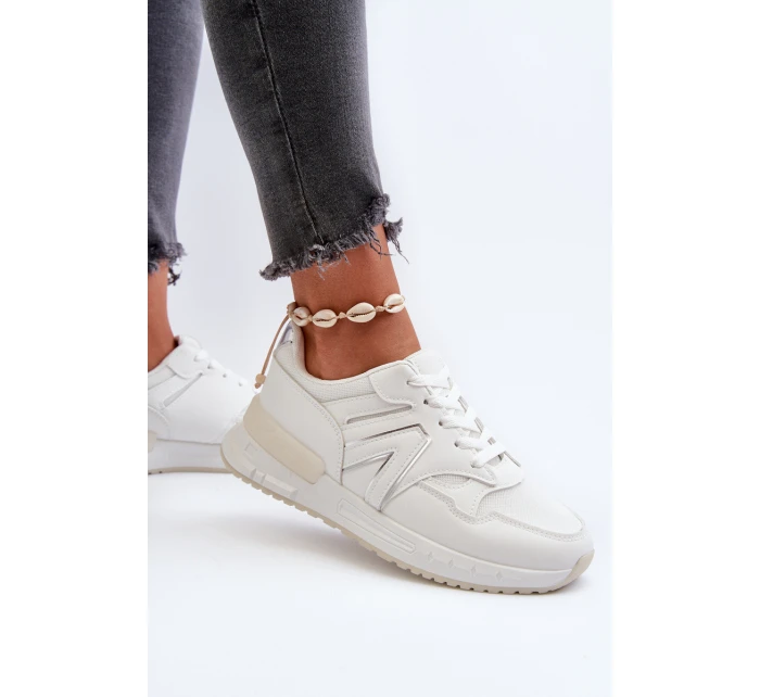 Dámské bílé tenisky z ekokože model 21657620 - Boto Dámské bílé tenisky z ekokože model 21657620 - Boto