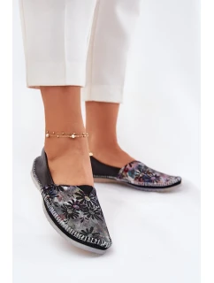 Kožené Baletky Se Vzorem model 21693645 Černé - Maciejka