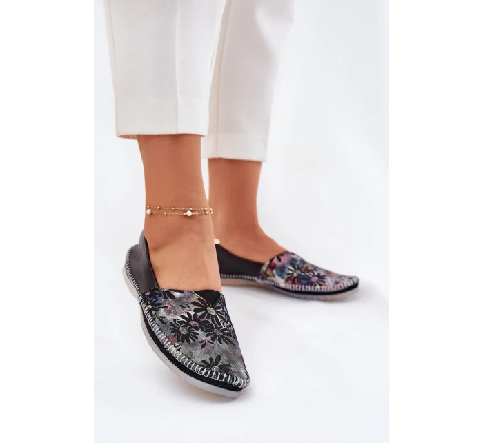 Kožené Baletky Se Vzorem model 21693645 Černé - Maciejka