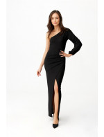 Dámske dlhé šaty SUK426 čierne - Roco Fashion