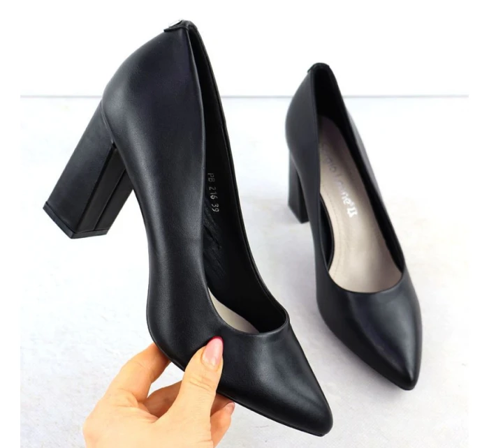 Sergio Leone čierne lodičky na podpätku PB216