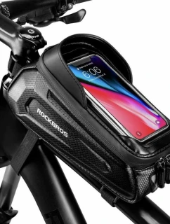 Taška na telefón Rockbros pre rám, čierna