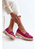 Dámské semišové mokasíny s ozdobou model 21652525 - Zazoo