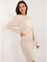 Šaty DHJ SK 18206.67 svetlo béžové