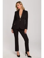 model 18004499 Sako s dvojitými kapsami s klopou černé - Makover