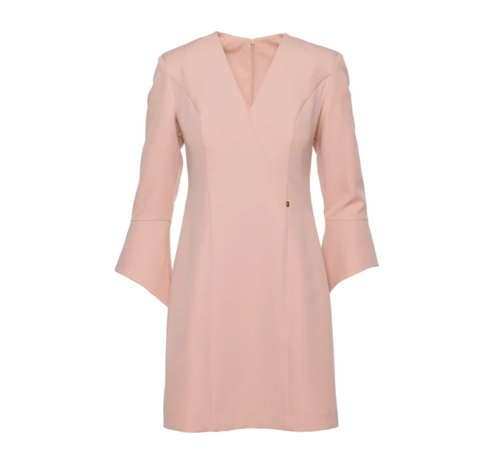 model 21296023 Šaty s širokými manžetami béžové - Moe model 21296023 Šaty s širokými manžetami béžové - Moe