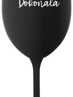 PANI DOKONALÁ - čierny pohár na víno 350 ml