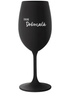 PANI DOKONALÁ - čierny pohár na víno 350 ml