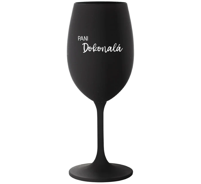 PANI DOKONALÁ - čierny pohár na víno 350 ml PANI DOKONALÁ - čierny pohár na víno 350 ml