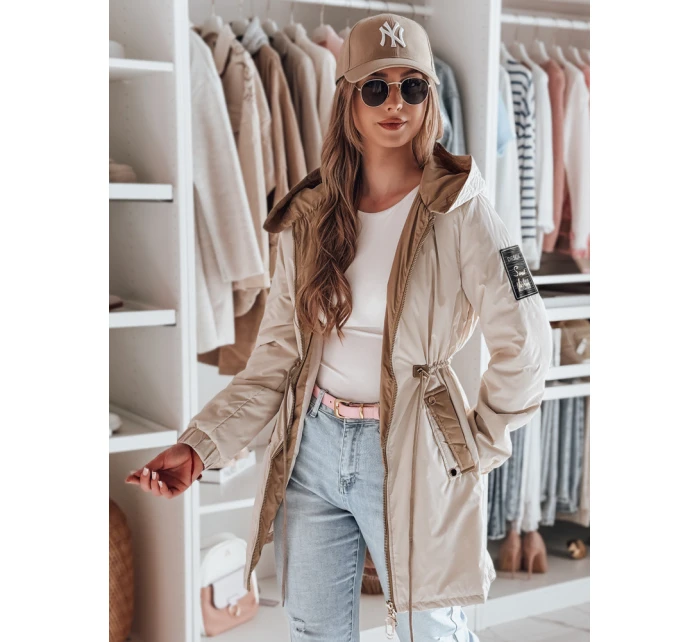 Dámská přechodná bunda parka béžová Dstreet model 21984344 - FashionStreet