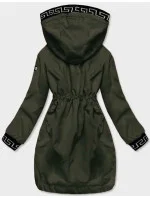 Tenká dámská bunda v khaki barvě s ozdobnou lemovkou model 19422331 - S'WEST