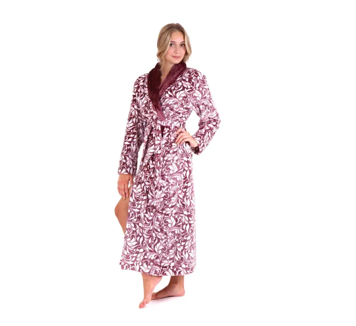 Dámsky župan Flora 2556 4803 mauve wine - Vestis Dámsky župan Flora 2556 4803 mauve wine - Vestis