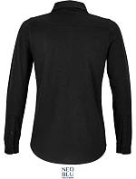 NEOBLU Basile Dámska blúzka z piqué s dlhými rukávmi 24.3791 deep black NEOBLU Basile Dámska blúzka z piqué s dlhými rukávmi 24.3791 deep black