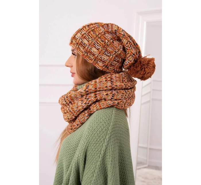 Dámsky fleecový set 4 Seasons K263 camel+red