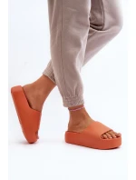 Damskie Klapki Na Grubej Podeszwie Pomarańczowe Oreithano Damskie Klapki Na Grubej Podeszwie Pomarańczowe Oreithano