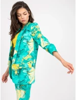 Dámské sako DHJ MA tyrkysové model 17445444 - FPrice Dámské sako DHJ MA tyrkysové model 17445444 - FPrice