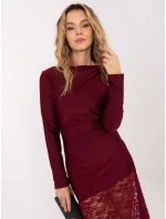 Šaty MI SK 3310.63 bordová Šaty MI SK 3310.63 bordová