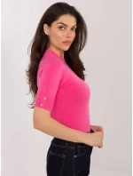 Sweter PM SW model 21776267 ciemny różowy - FPrice Sweter PM SW model 21776267 ciemny różowy - FPrice