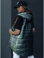 Dámska prešívaná vesta PIXIECODE tmavozelená FashionStreet TY4445