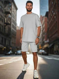 Pánská základní šedá souprava Dstreet model 21988624 - FashionStreet