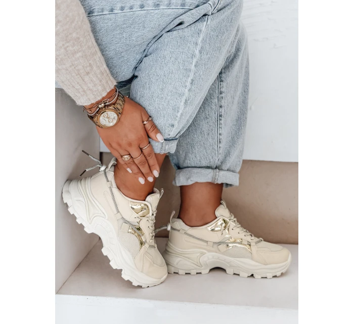 FashionStreet béžové dámske tenisky ZY1011