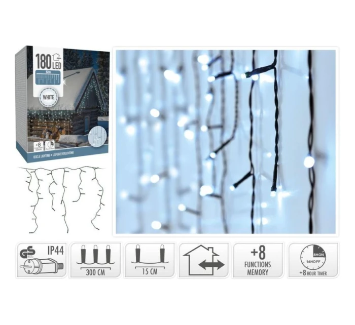 LAMPKI CHOINKOWE  180 LED  BIAŁY model 21832455