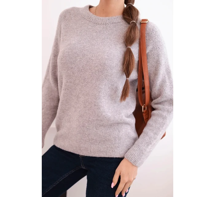 Dámský svetr z baby alpaky s dlouhým rukávem tmavě béžový