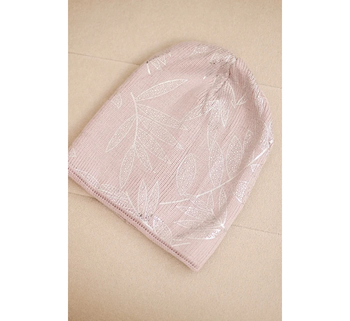 Dámska zimná vlnená čiapka s dvojitým okrajom K426 oranžová