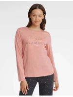 Glam pyžamo model 18802906 Růžová a šedá - HENDERSON LADIES Glam pyžamo model 18802906 Růžová a šedá - HENDERSON LADIES