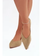 Dámske baleríny s prackou Tanelia - zelené