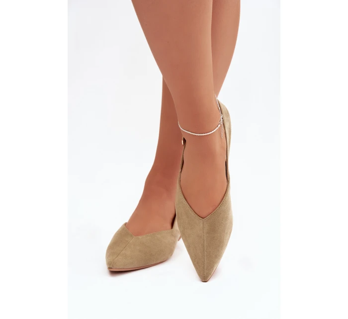 Dámske baleríny s prackou Tanelia - zelené