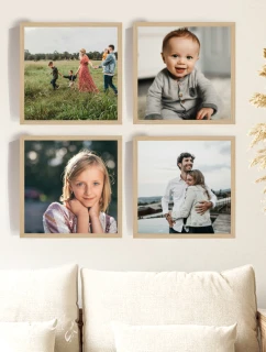 Personalizovaný magický fotoobraz v rámu - 4x čtverec 20x20 - fotografie 