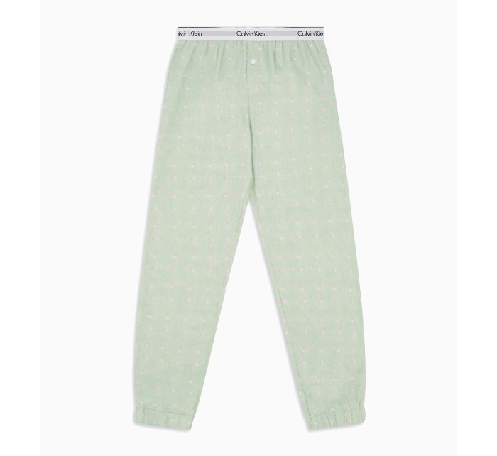 Dámske pyžamové nohavice QS5934E-FPV zelená - Calvin Klein