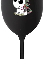 SPIRITUAL ONE - čierny pohár na víno 350 ml