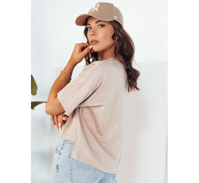 Dámská halenka béžová model 21976242 - Dstreet Dámská halenka béžová model 21976242 - Dstreet