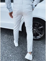Pánske nohavice svetlo šedé FashionStreet UX4389