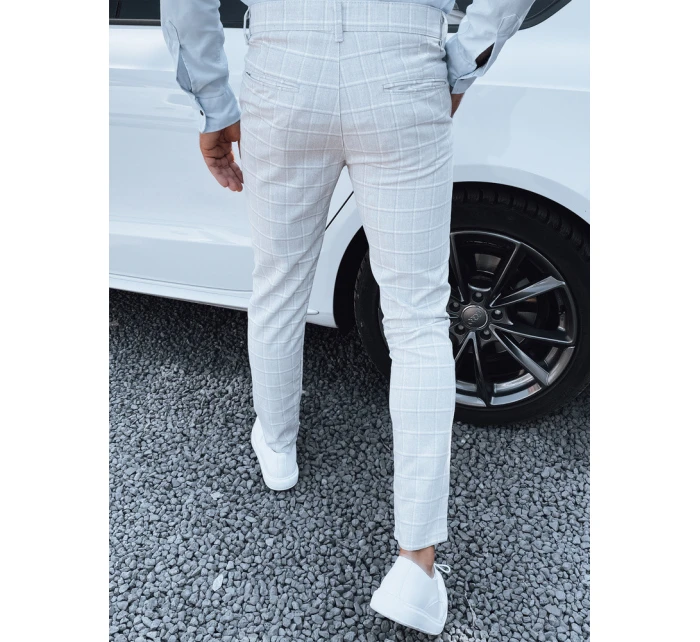 Pánske nohavice svetlo šedé FashionStreet UX4389