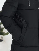 Pánska zimná bunda s kapucňou čierna TX5068