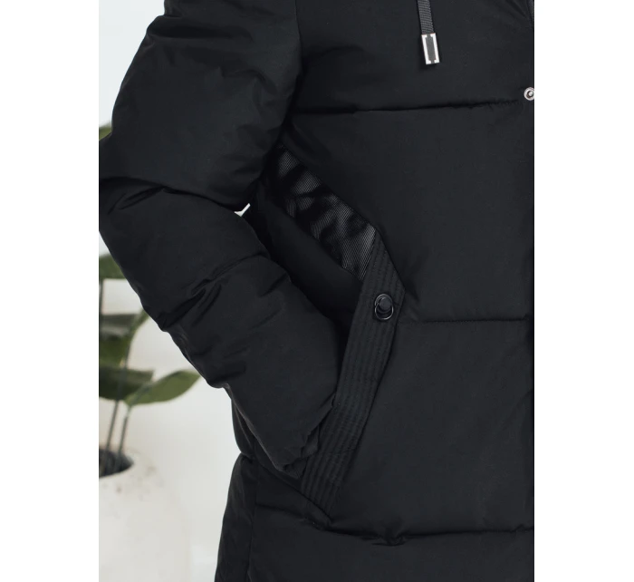 Pánska zimná bunda s kapucňou čierna TX5068