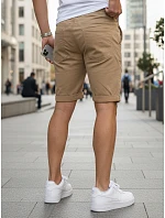 Pánské džínové šortky s lemem béžové FashionStreet SX2581