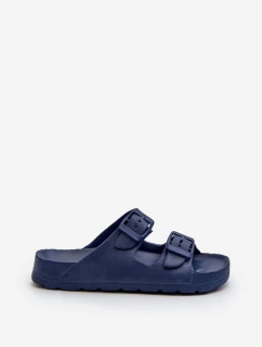 Lekkie Klapki Chłopięce Piankowe Z Klamrami Granatowe Adirnaca